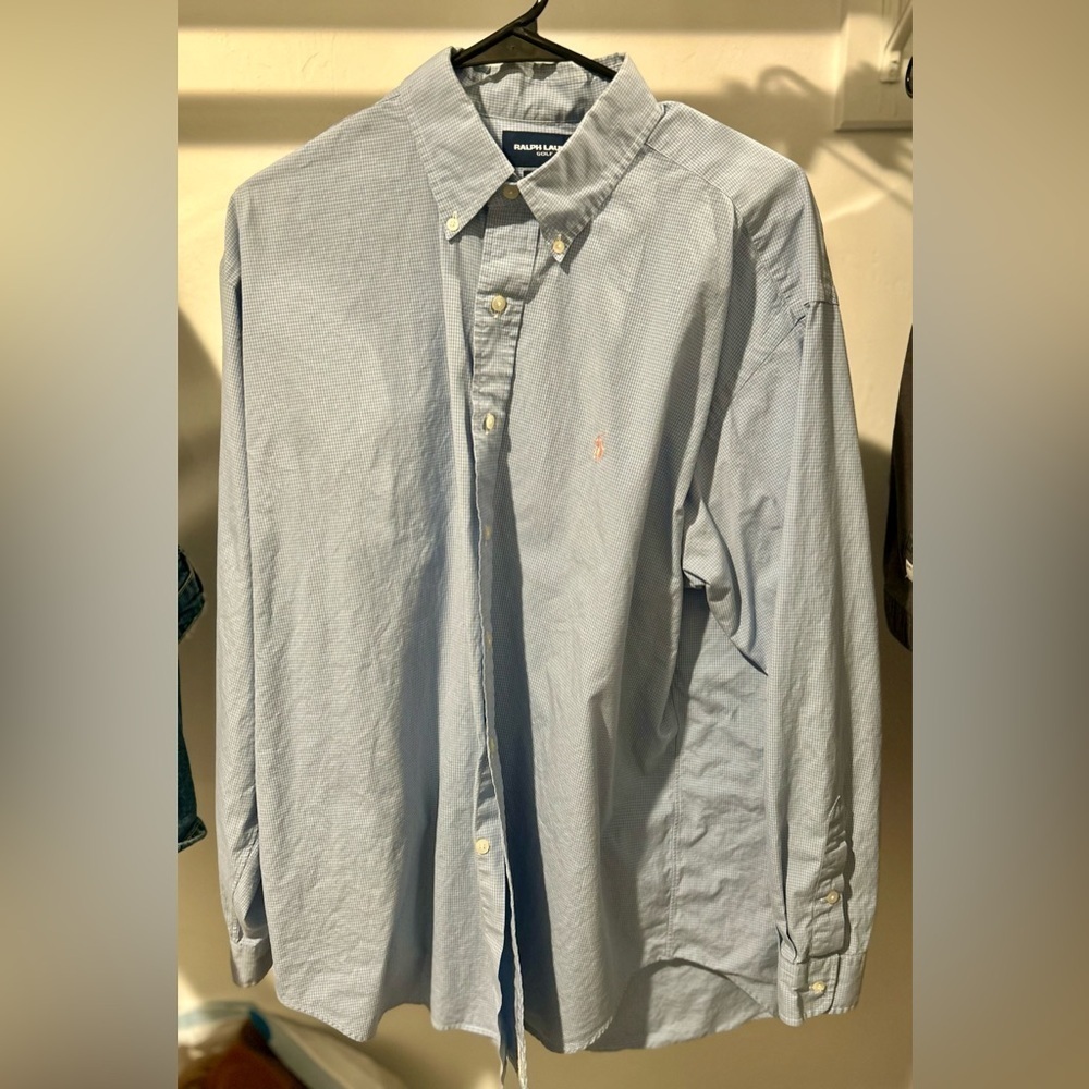 Ralph Lauren Golf Light Blue Casual Button-Down Shirt